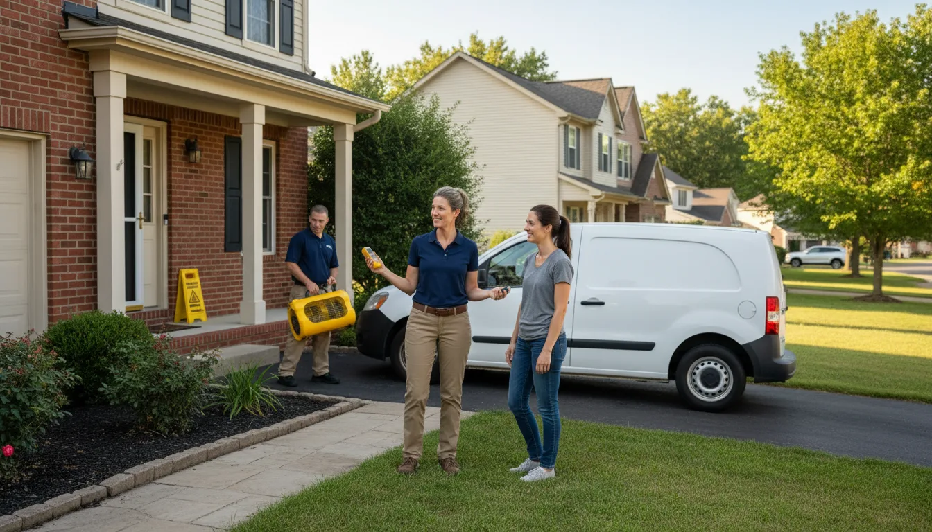 Residential water damage restoration in Andrews, IN